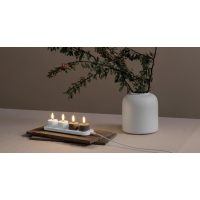 Uyuni oplaadbare theelichtjes wit - set a 2